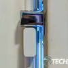 Showing the alignment of the Ultraloq U-Bolt Pro Wifi Smart Deadbolt door sensor placement