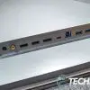 The ports on the left edge of the BenQ MOBIUZ EX480UZ 48" 4K OLED Gaming Monitor