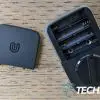 The battery compartment on the Ultraloq U-Bolt Pro Wifi Smart Deadbolt interior assembly
