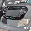 The guides on the outside bottom of the Playseat Trophy - Logitech G Edition for the pedal plate